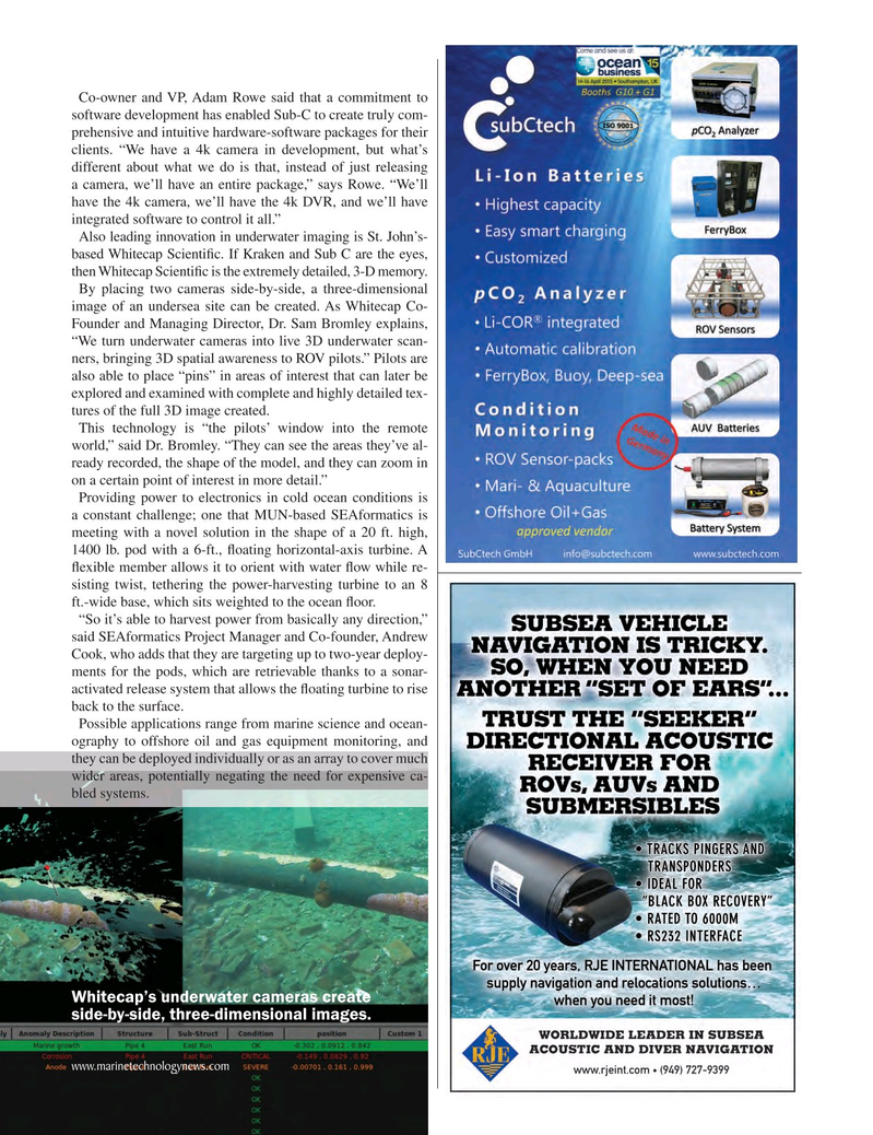 Marine Technology Magazine, page 47,  Jan 2015