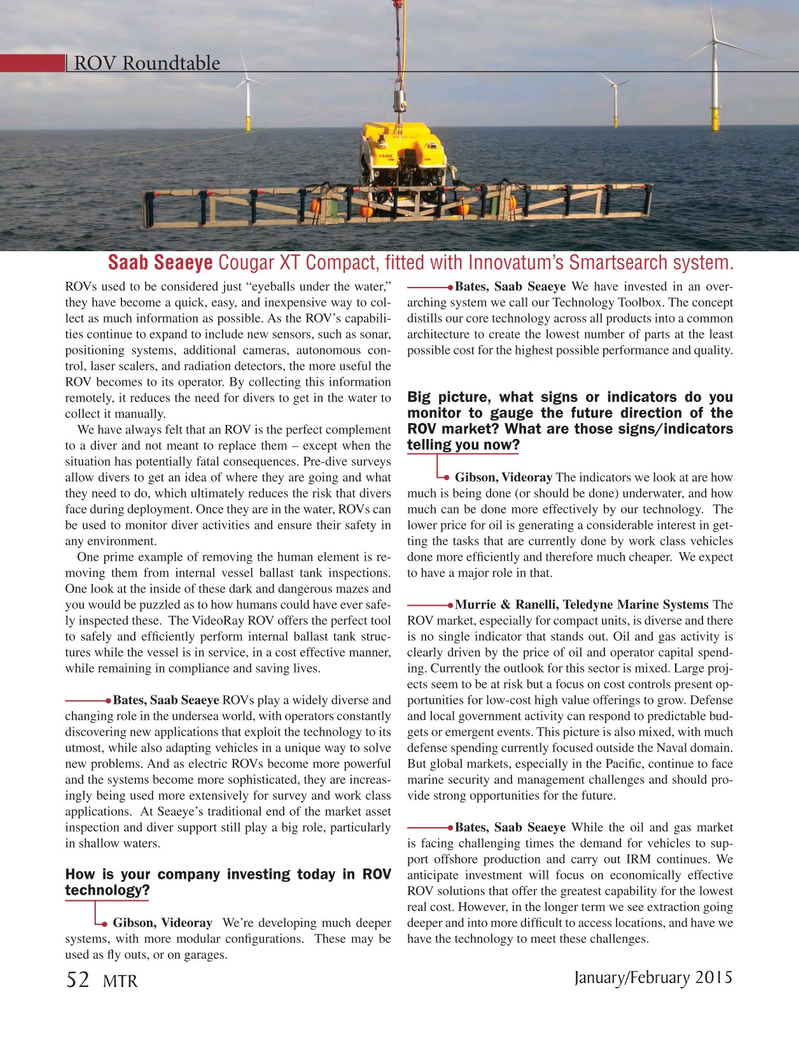 Marine Technology Magazine, page 52,  Jan 2015