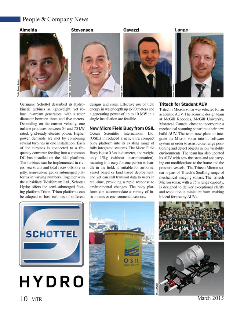 Marine Technology Magazine, page 10,  Mar 2015