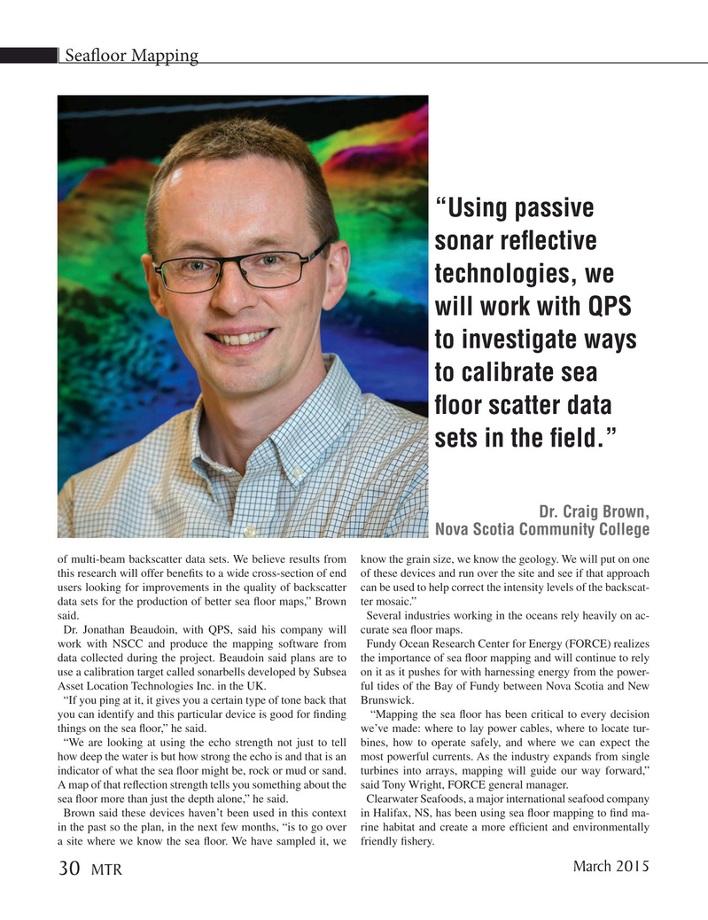 Marine Technology Magazine, page 30,  Mar 2015