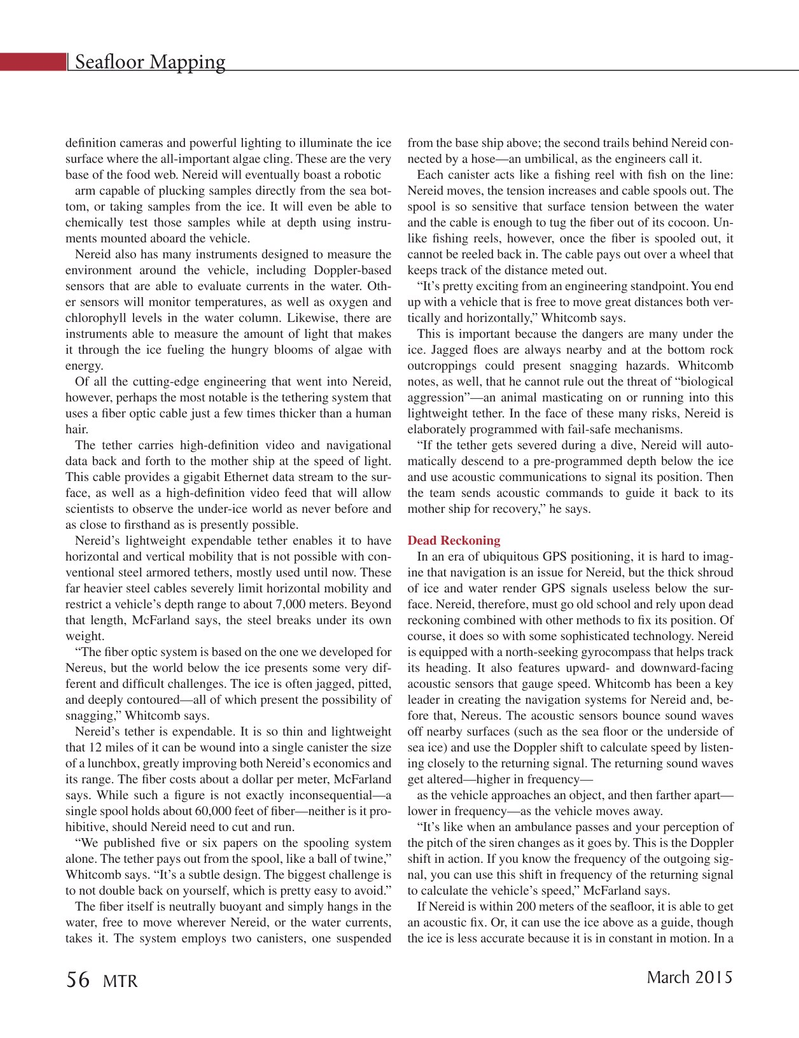 Marine Technology Magazine, page 56,  Mar 2015