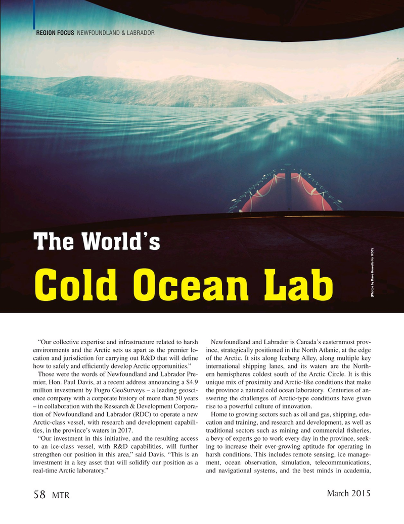 Marine Technology Magazine, page 58,  Mar 2015