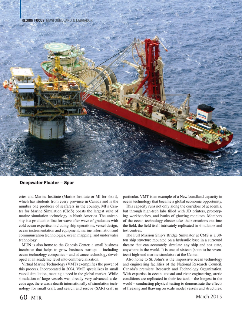 Marine Technology Magazine, page 60,  Mar 2015