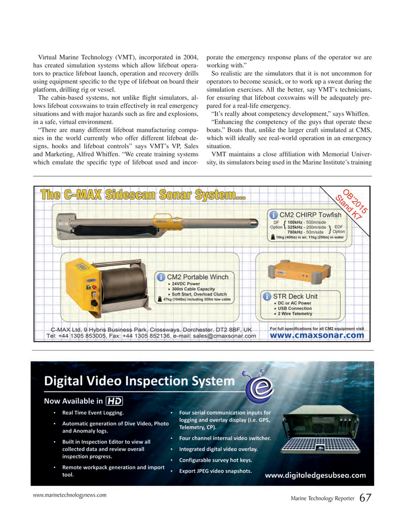 Marine Technology Magazine, page 67,  Mar 2015