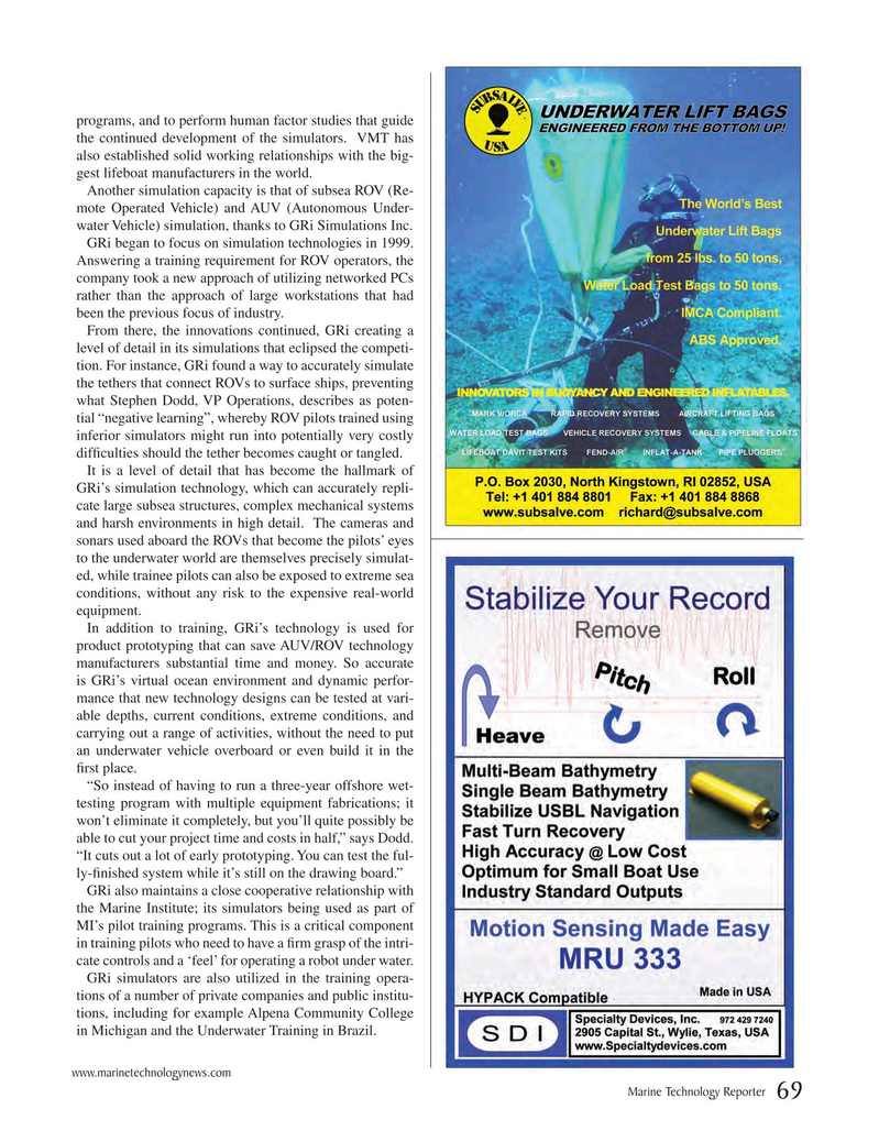Marine Technology Magazine, page 69,  Mar 2015