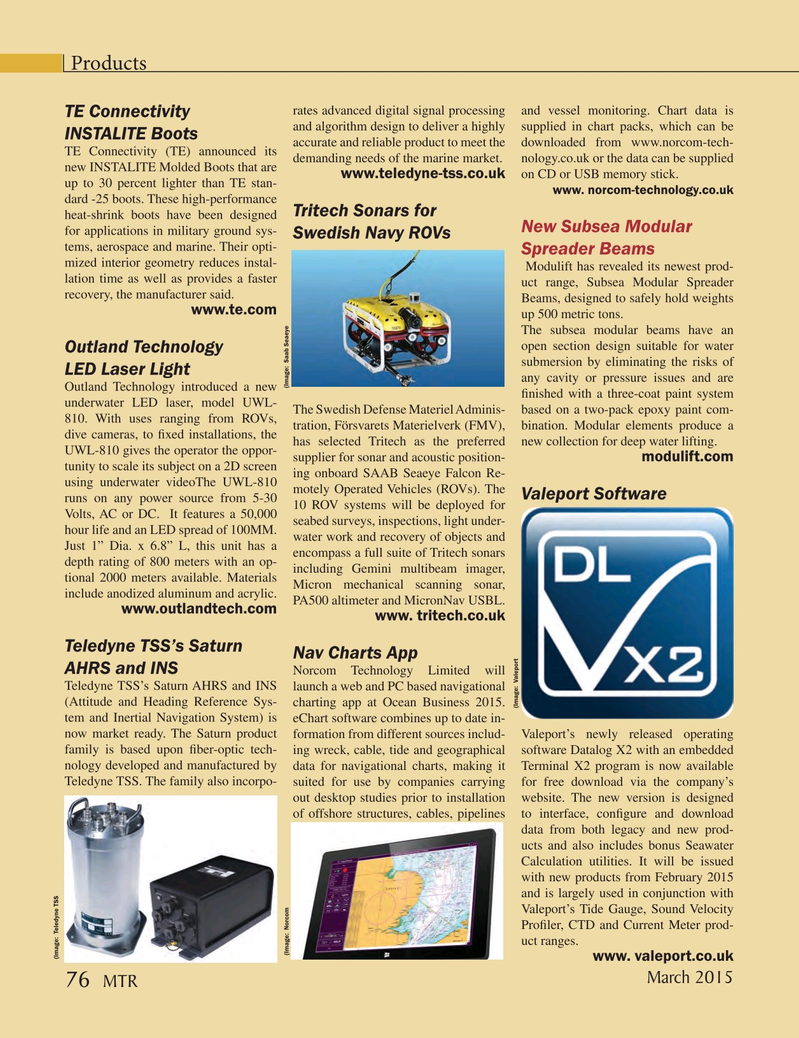 Marine Technology Magazine, page 76,  Mar 2015