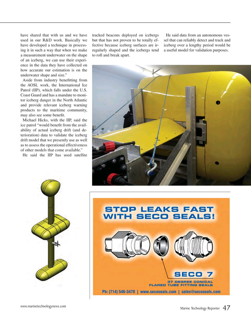 Marine Technology Magazine, page 47,  Apr 2015