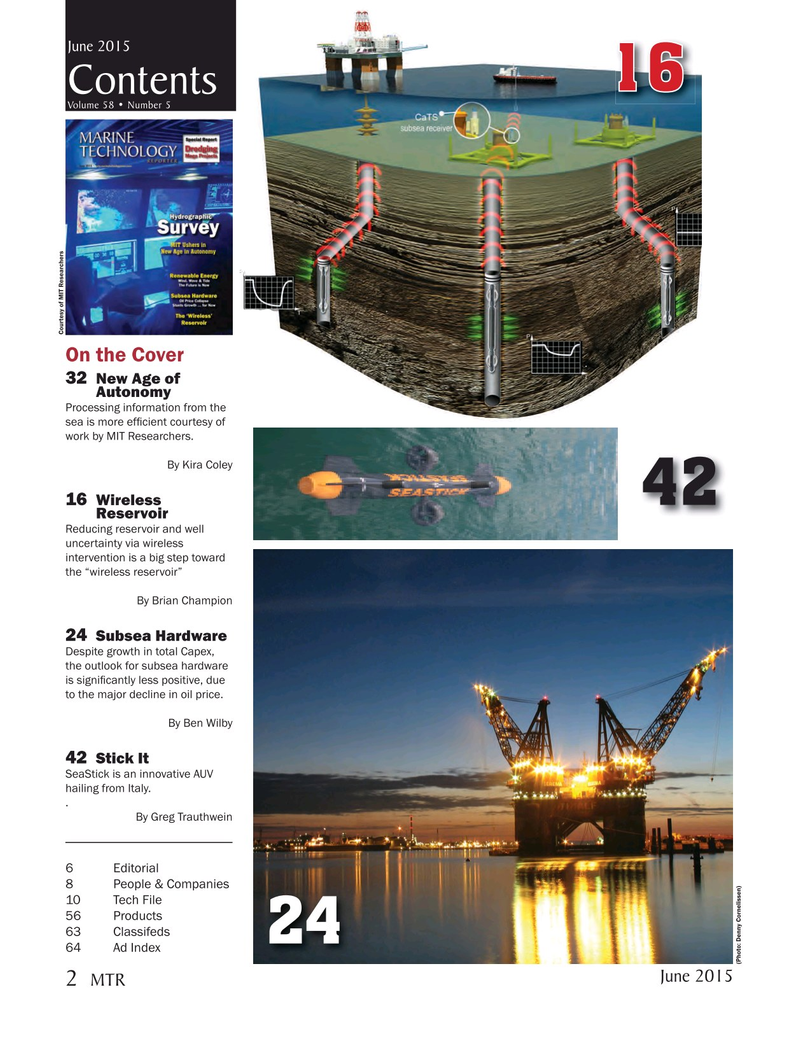 Marine Technology Magazine, page 2,  Jun 2015