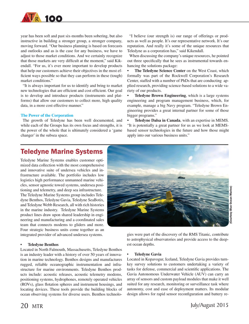 Marine Technology Magazine, page 20,  Jul 2015