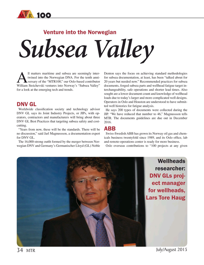 Marine Technology Magazine, page 34,  Jul 2015