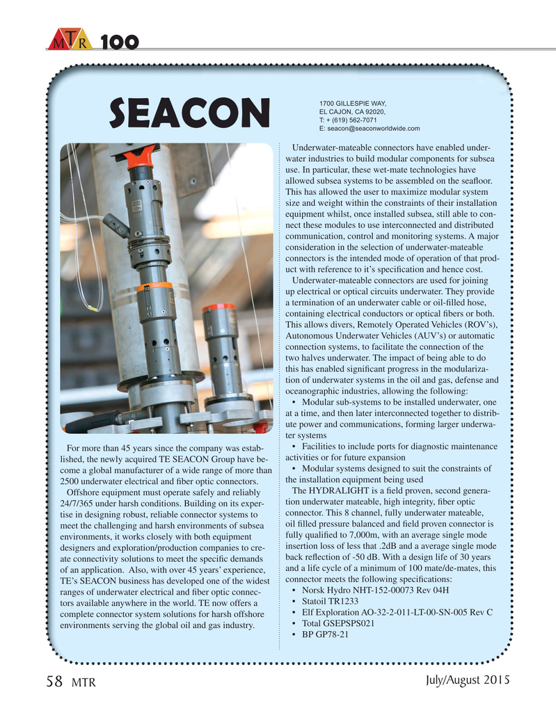Marine Technology Magazine, page 58,  Jul 2015