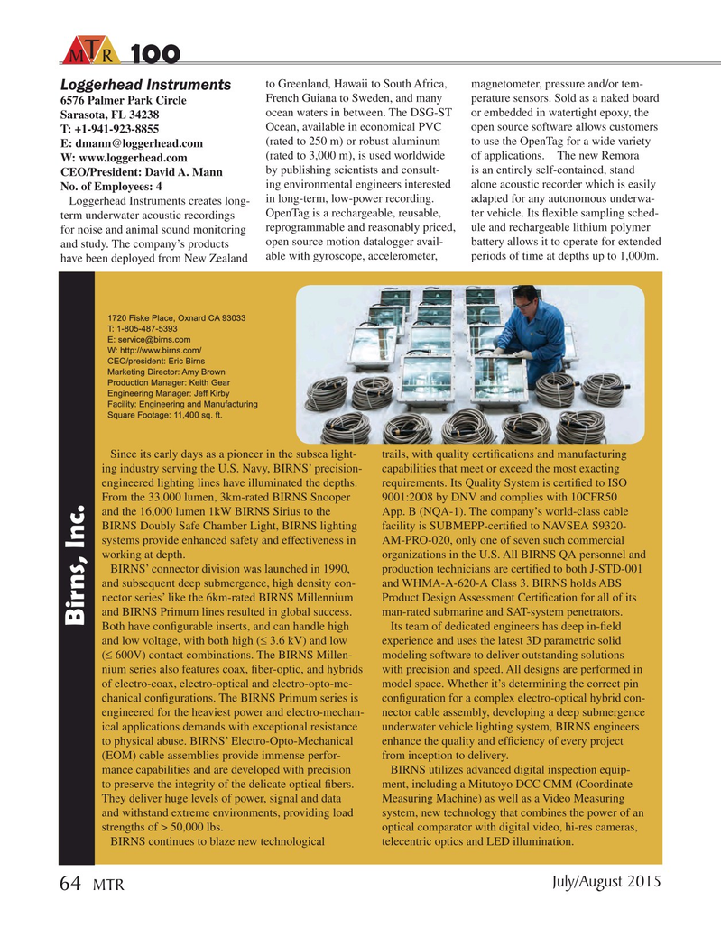 Marine Technology Magazine, page 64,  Jul 2015