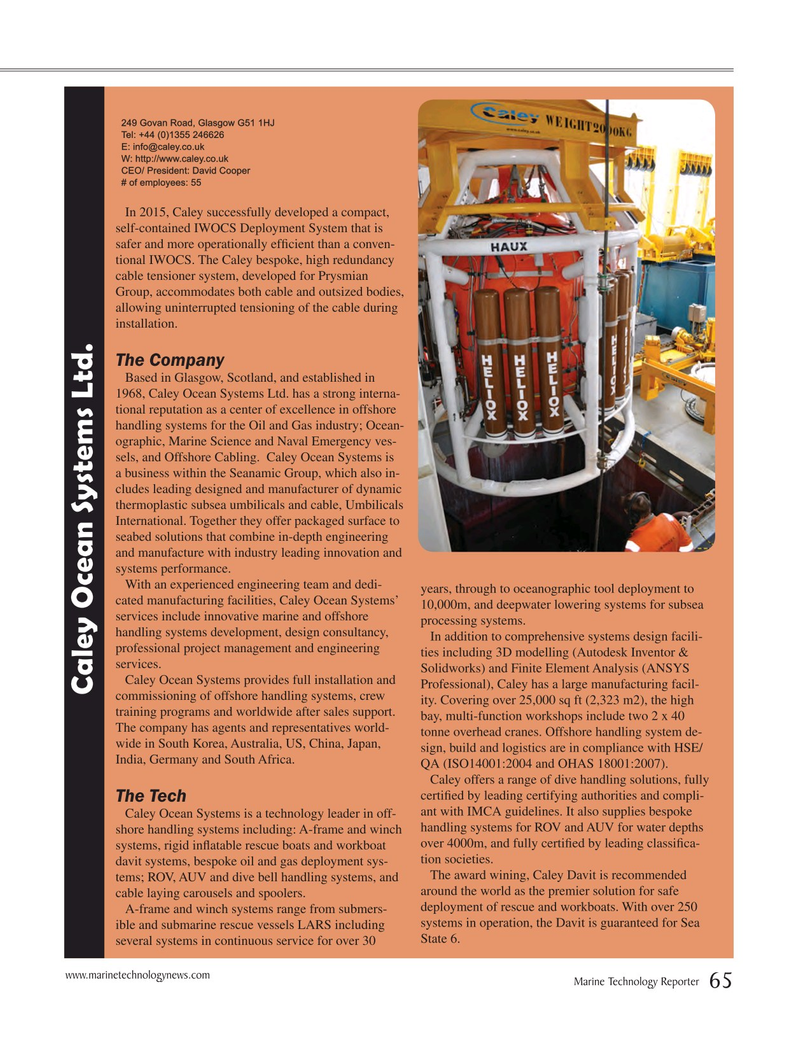 Marine Technology Magazine, page 65,  Jul 2015