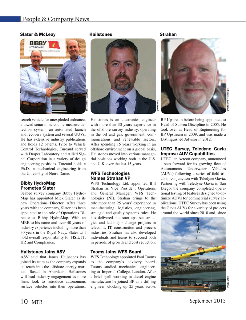 Marine Technology Magazine, page 10,  Sep 2015