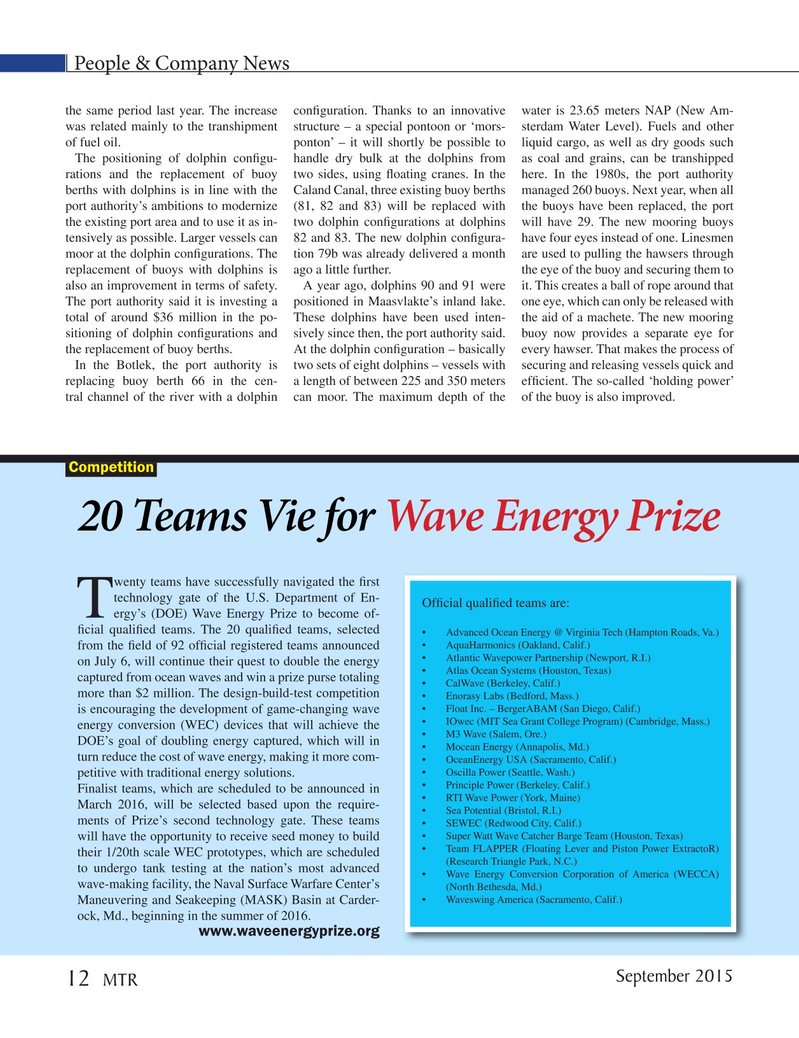 Marine Technology Magazine, page 12,  Sep 2015