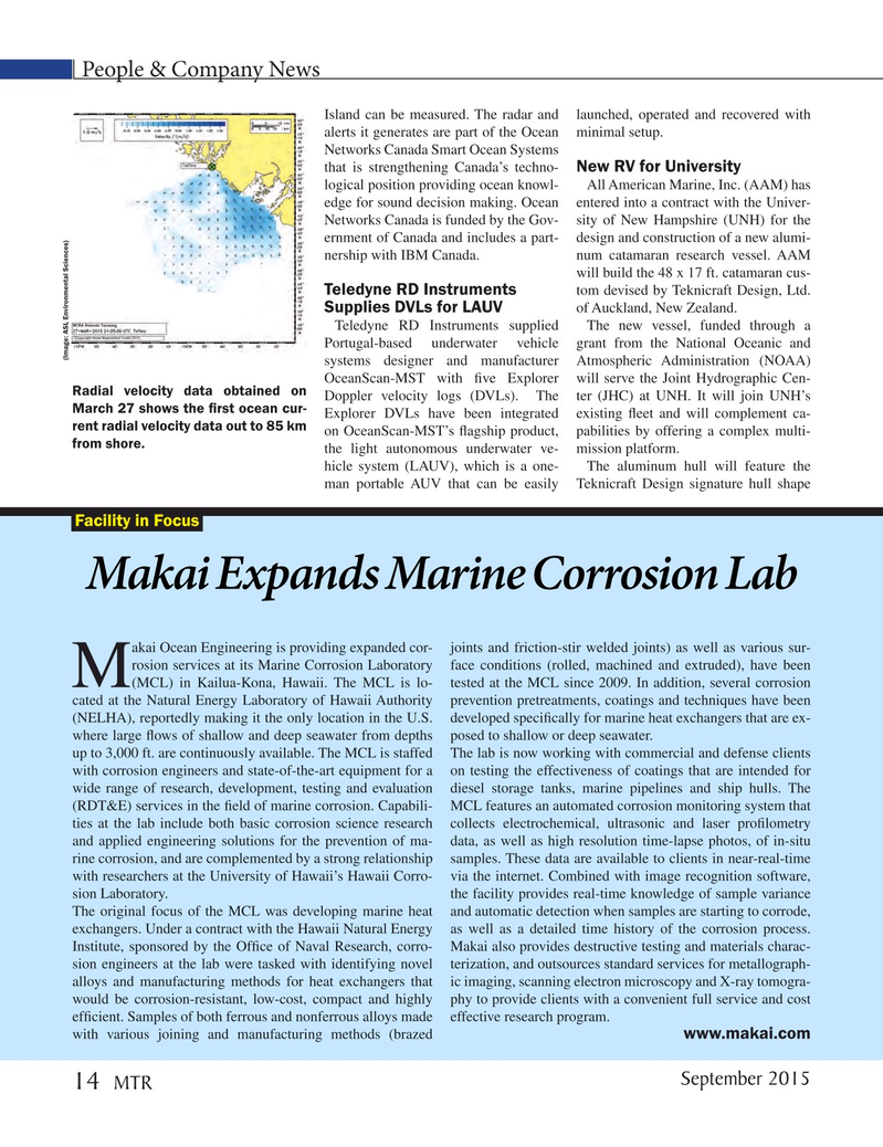 Marine Technology Magazine, page 14,  Sep 2015