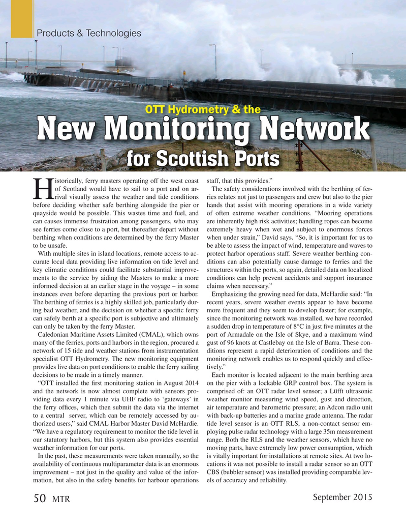 Marine Technology Magazine, page 50,  Sep 2015