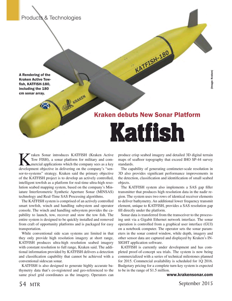 Marine Technology Magazine, page 54,  Sep 2015