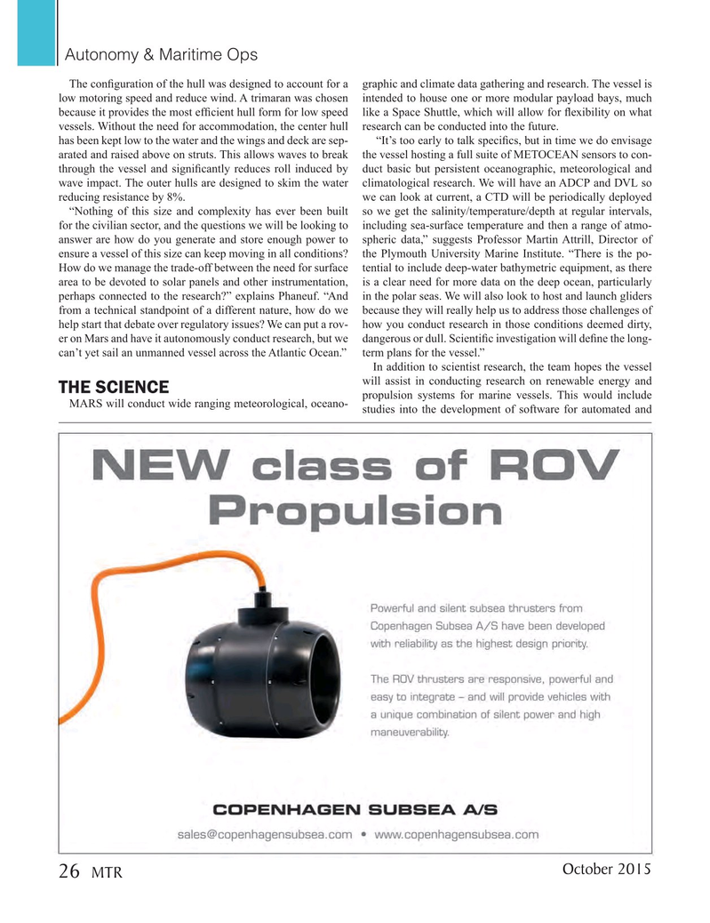 Marine Technology Magazine, page 26,  Oct 2015