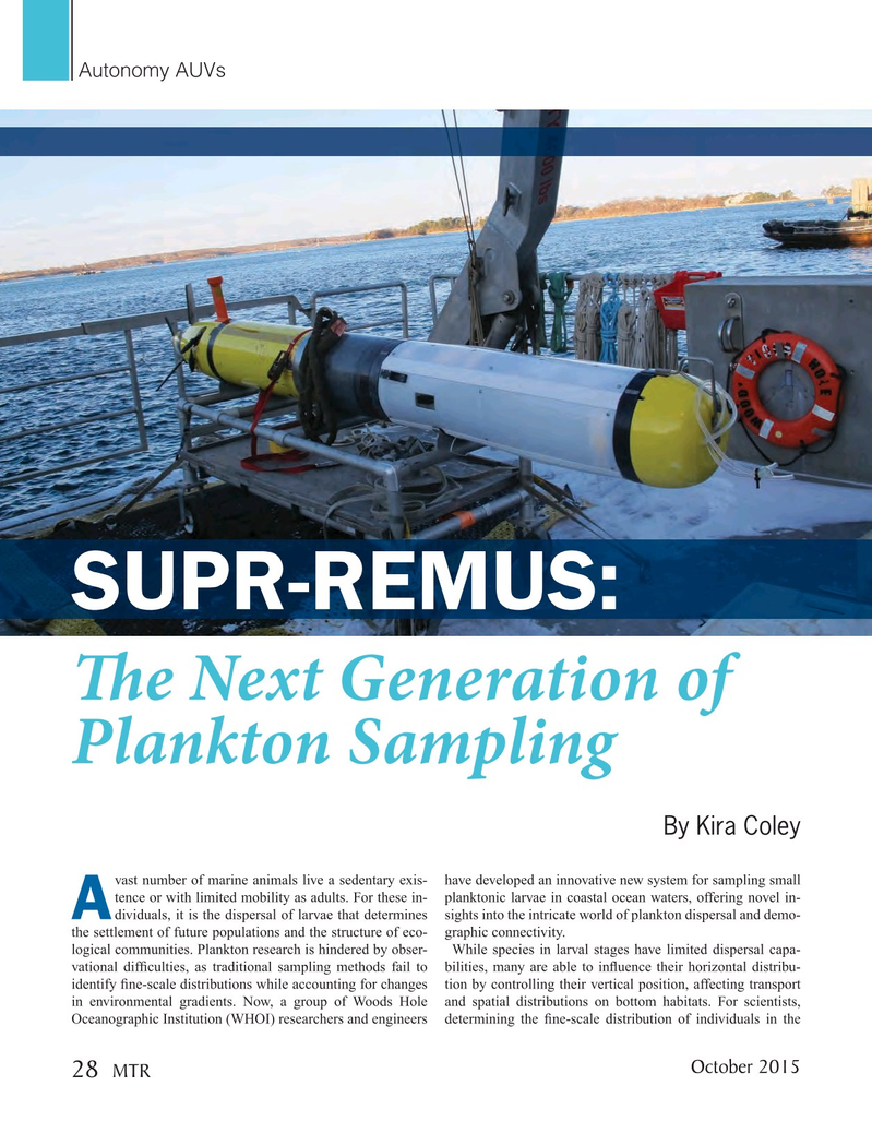Marine Technology Magazine, page 28,  Oct 2015