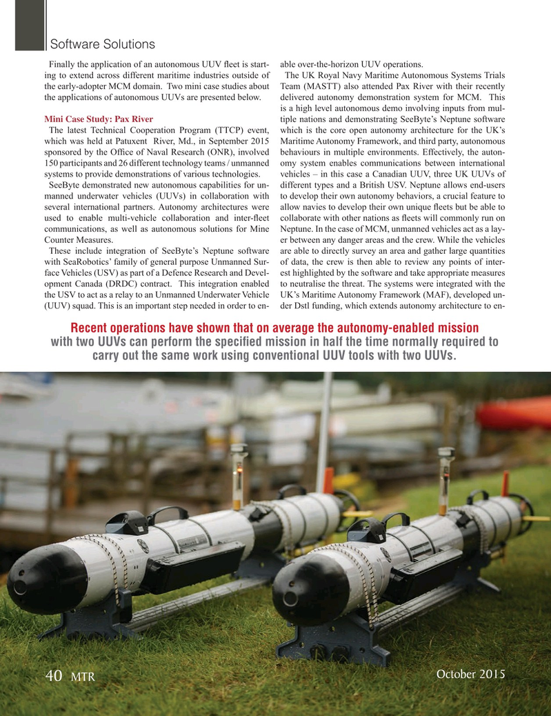 Marine Technology Magazine, page 40,  Oct 2015