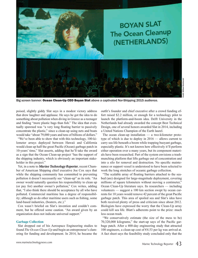 Marine Technology Magazine, page 43,  Oct 2015