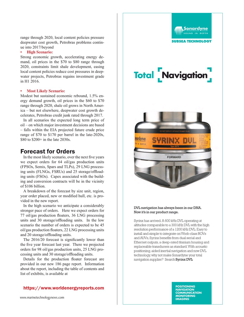 Marine Technology Magazine, page 13,  Nov 2015