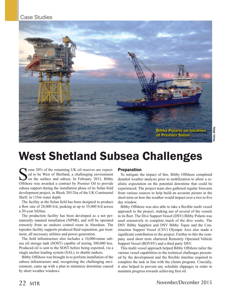 Marine Technology Magazine, page 22,  Nov 2015