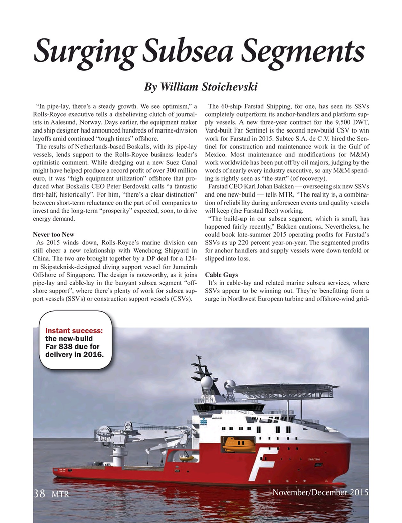Marine Technology Magazine, page 38,  Nov 2015