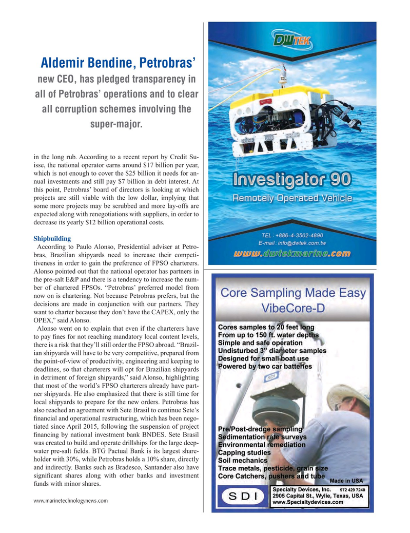Marine Technology Magazine, page 43,  Nov 2015