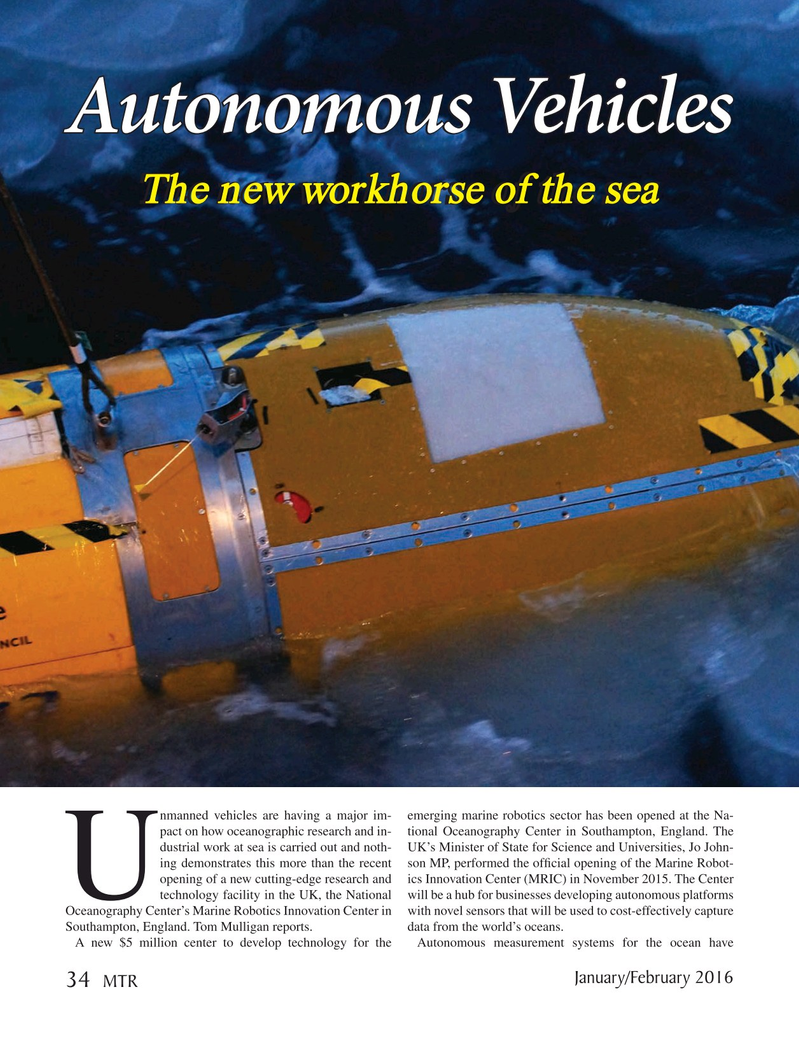 Marine Technology Magazine, page 34,  Jan 2016