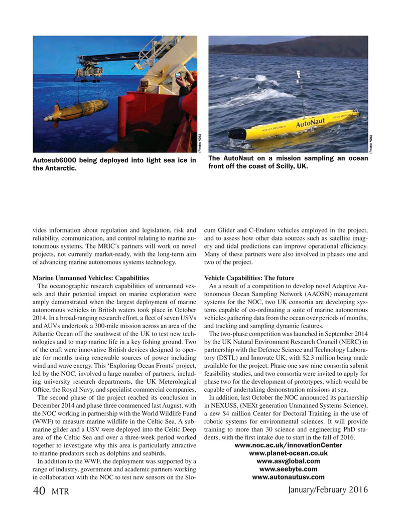 Marine Technology Magazine, page 40,  Jan 2016