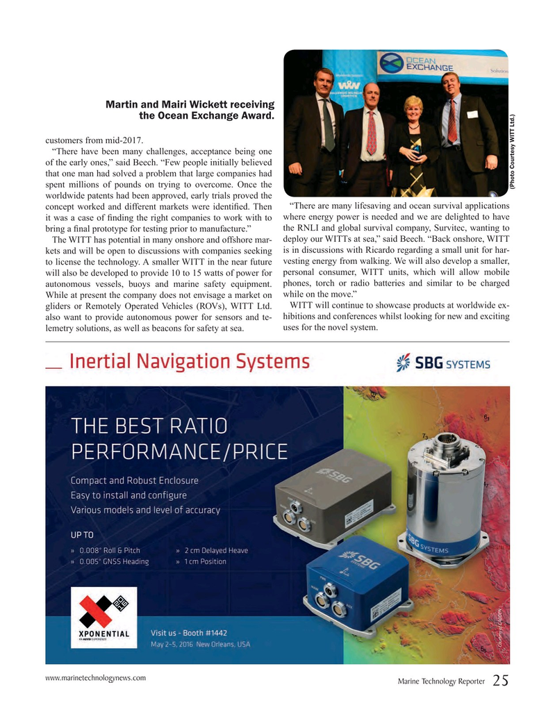 Marine Technology Magazine, page 25,  Apr 2016