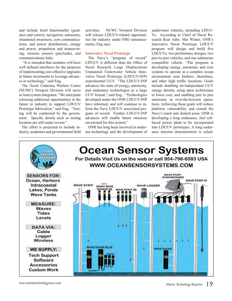 Marine Technology Magazine, page 19,  May 2016