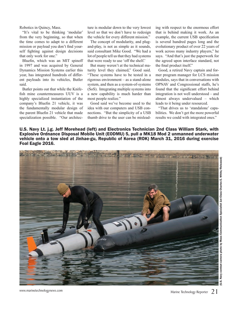 Marine Technology Magazine, page 21,  May 2016