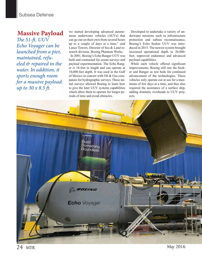 Marine Technology Magazine, page 24,  May 2016