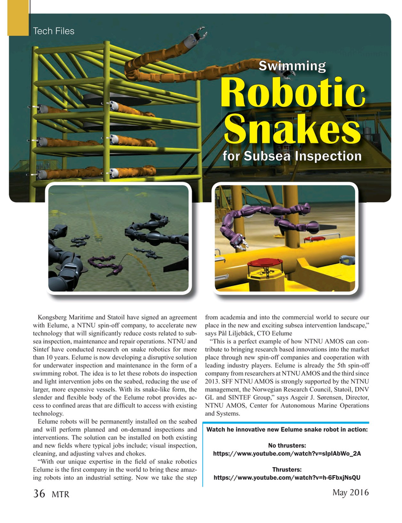 Marine Technology Magazine, page 36,  May 2016