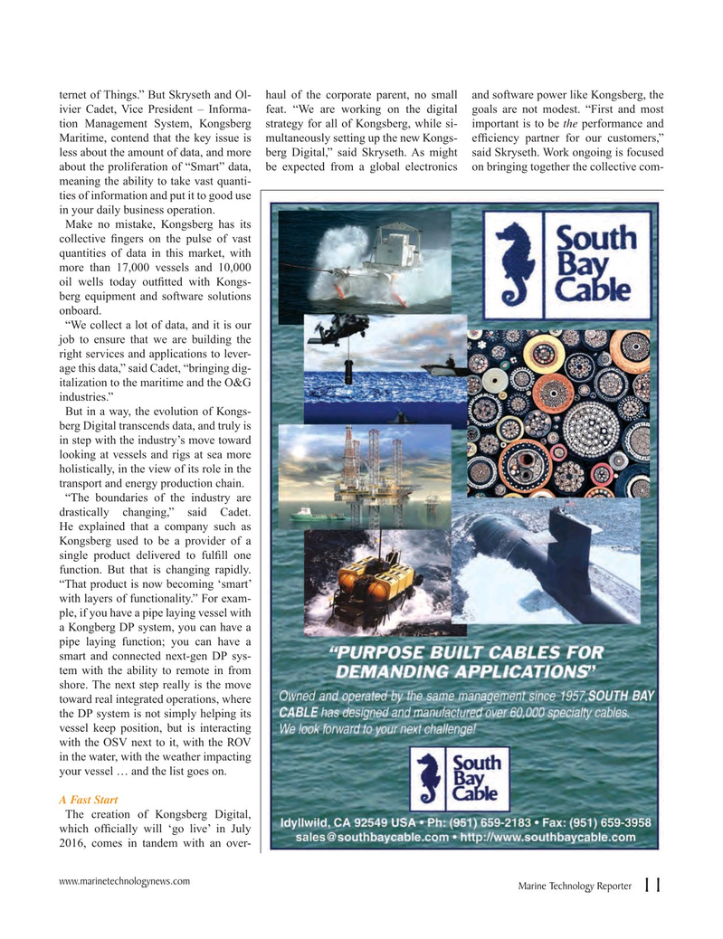 Marine Technology Magazine, page 11,  Jun 2016