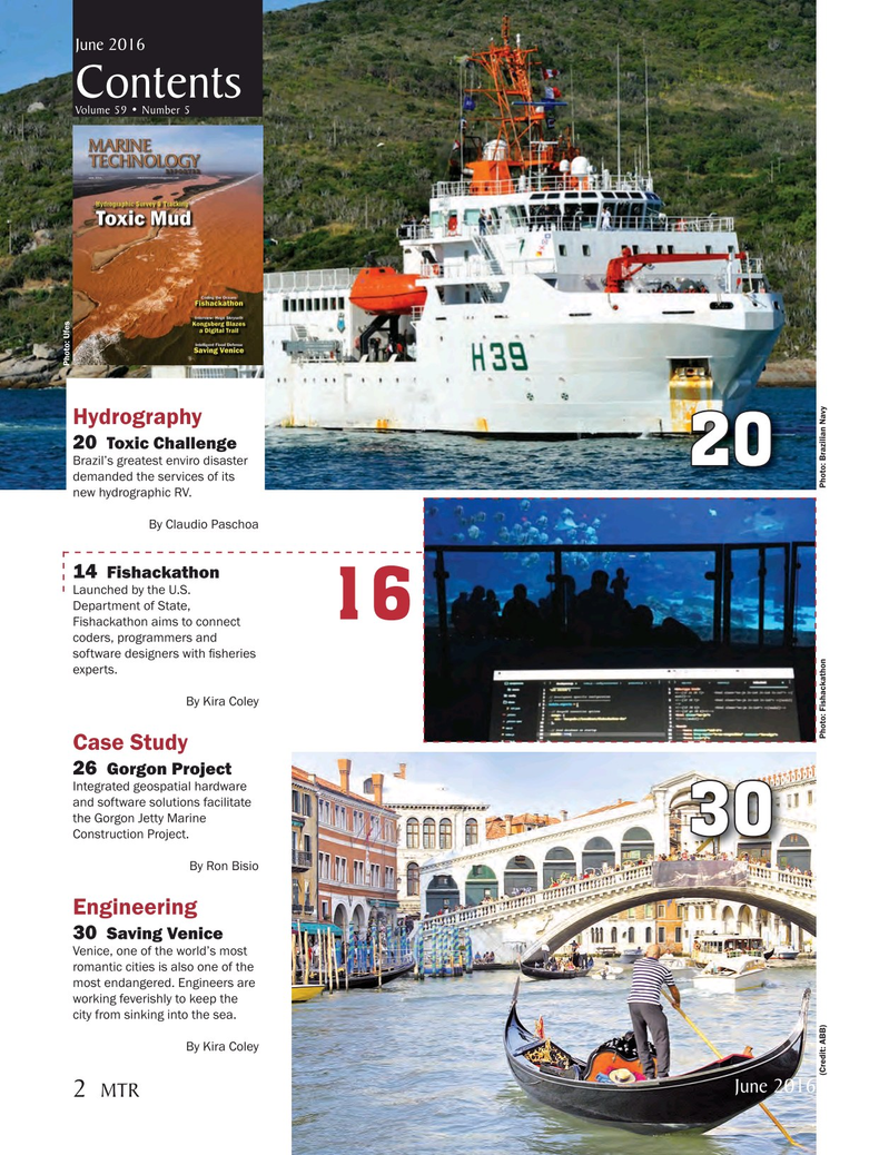 Marine Technology Magazine, page 2,  Jun 2016