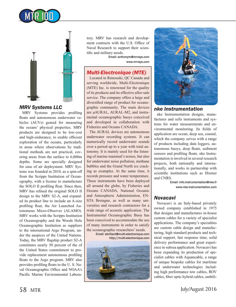 Marine Technology Magazine, page 58,  Jul 2016