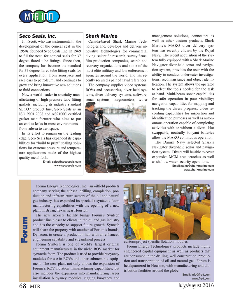 Marine Technology Magazine, page 68,  Jul 2016