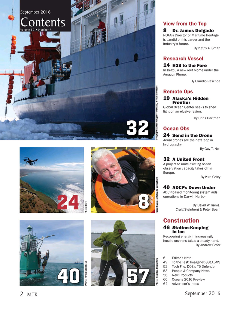 Marine Technology Magazine, page 2,  Sep 2016