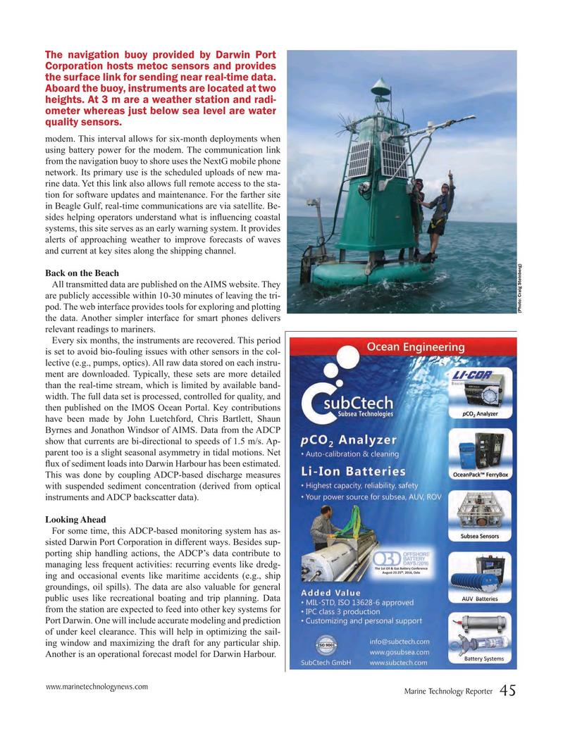 Marine Technology Magazine, page 45,  Sep 2016