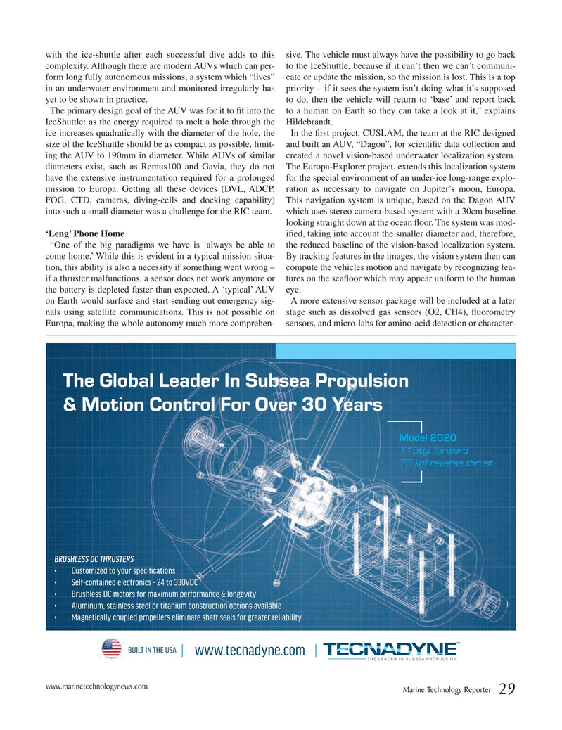 Marine Technology Magazine, page 29,  Oct 2016