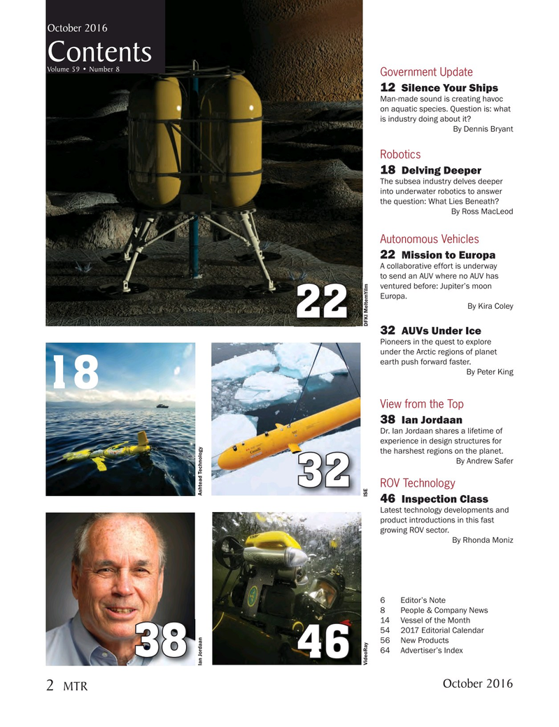 Marine Technology Magazine, page 2,  Oct 2016