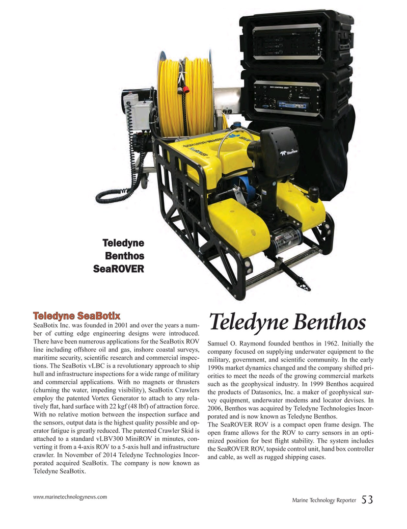 Marine Technology Magazine, page 53,  Oct 2016