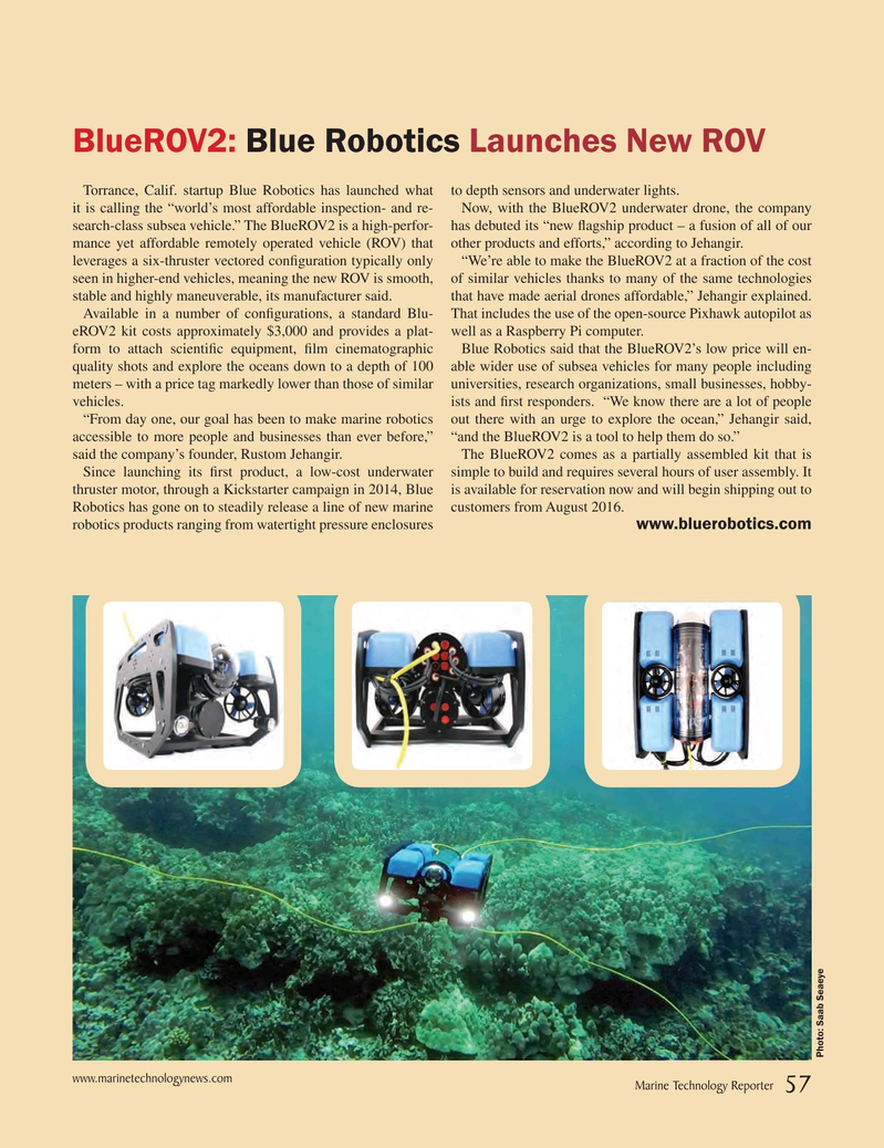 Marine Technology Magazine, page 57,  Oct 2016