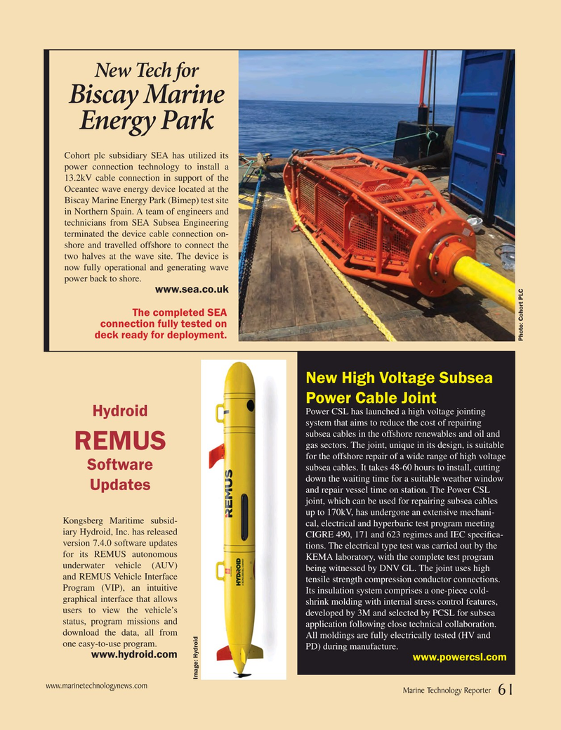 Marine Technology Magazine, page 61,  Oct 2016