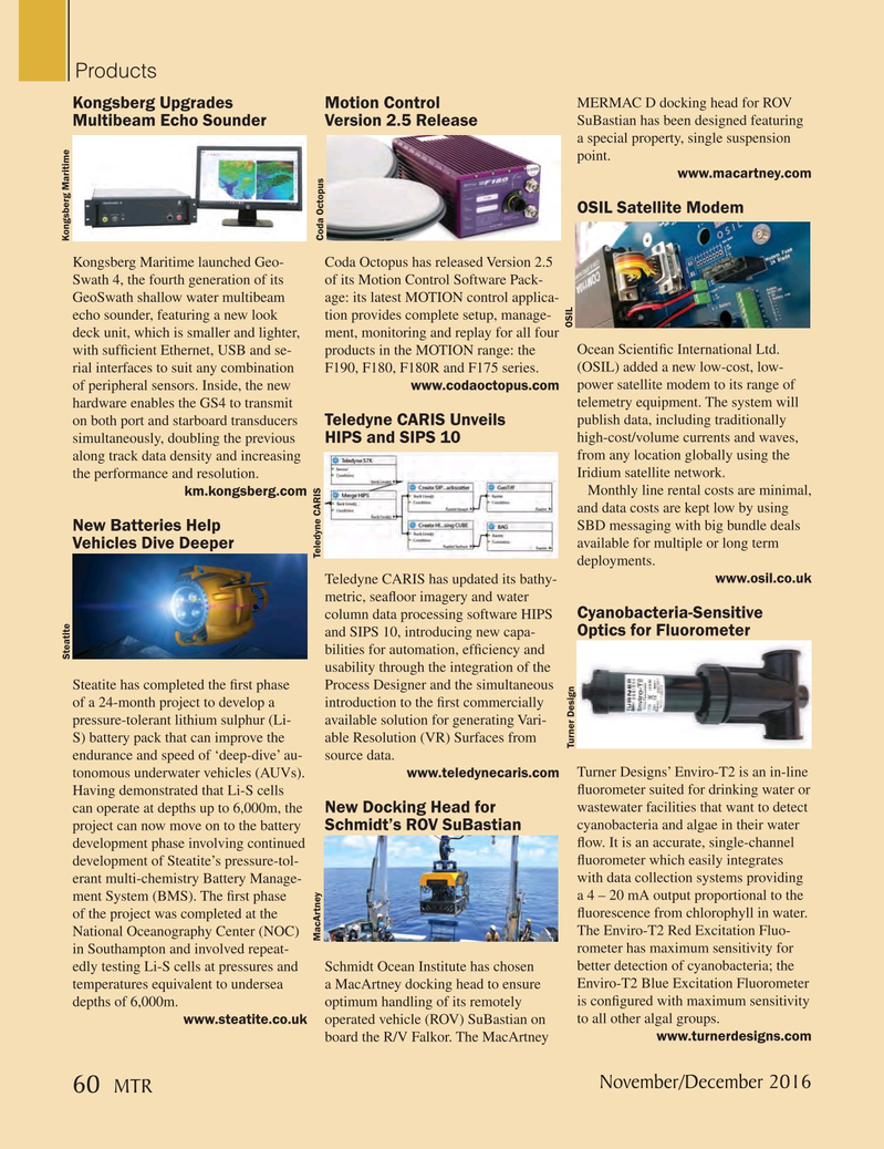 Marine Technology Magazine, page 60,  Nov 2016