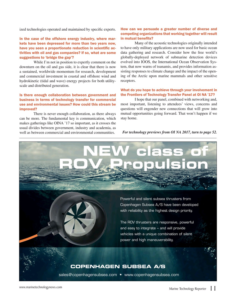 Marine Technology Magazine, page 11,  Jan 2017